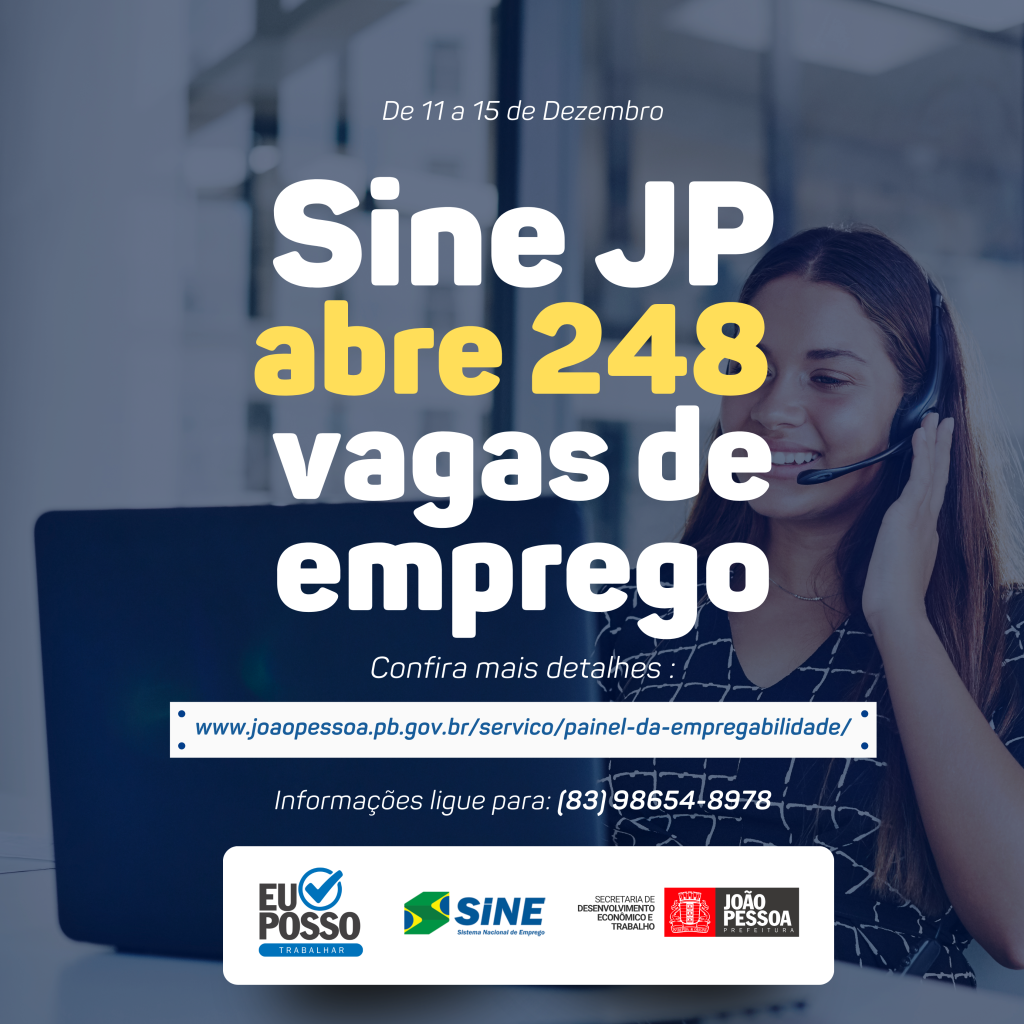 Sine-JP disponibiliza 667 vagas de trabalho a partir desta segunda-feira e  realiza Mutirão de Currículos